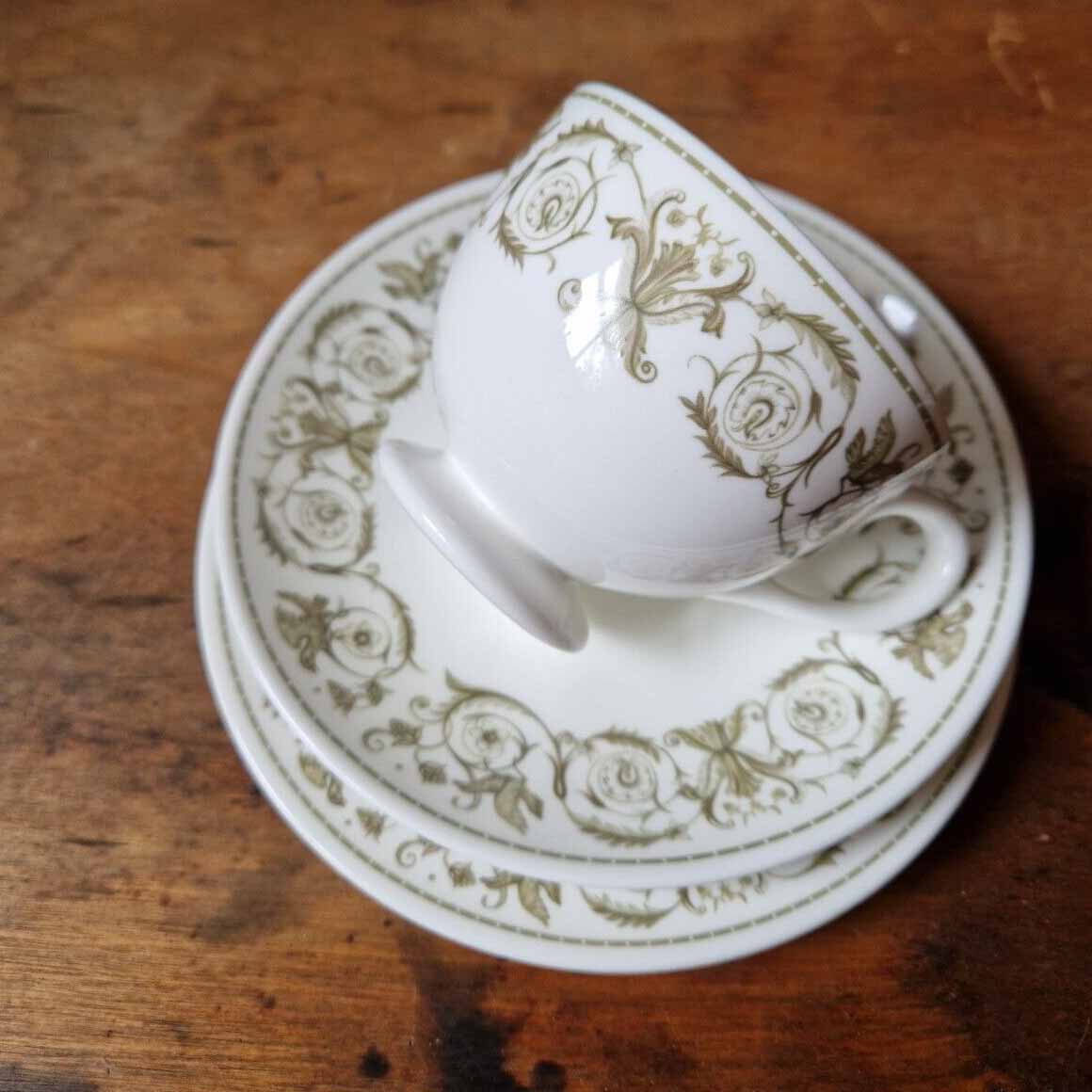 Vintage Wedgwood Perugia Tea Cup Trio - Cup and Saucer and Side Plate Set