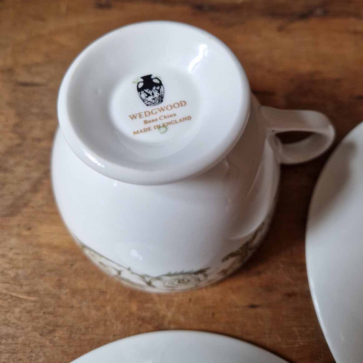 Vintage Wedgwood Perugia Tea Cup Trio - Cup and Saucer and Side Plate Set
