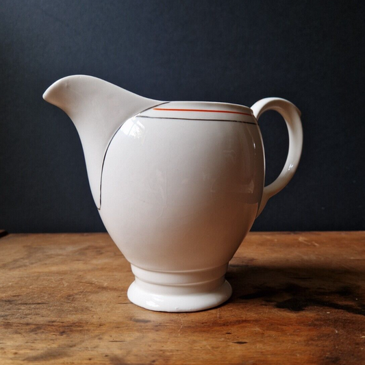 Vintage Antique Newhall Royal Ware Art Deco Banded Milk Jug