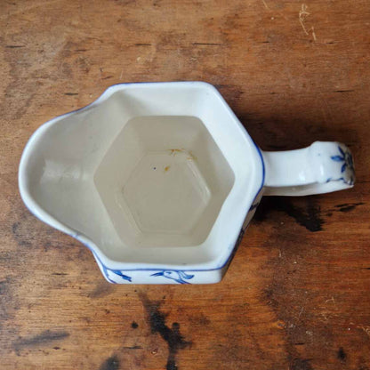 Vintage Woods & Son Yuan Jug Blue & White Bird of Paradise Design
