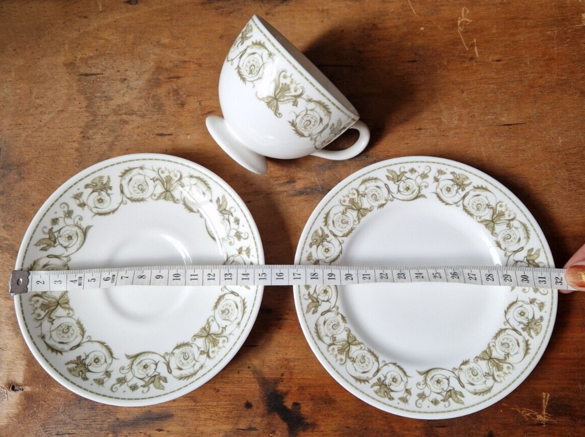 Vintage Wedgwood Perugia Tea Cup Trio - Cup and Saucer and Side Plate Set