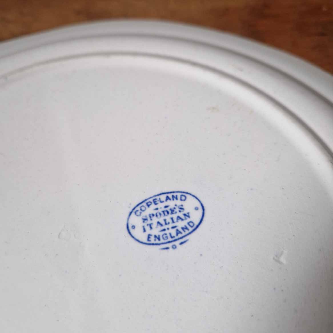 Vintage Spode Copeland England Italian Blue and White Sectional Plate
