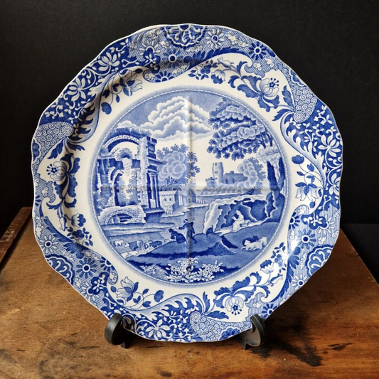Vintage Spode Copeland England Italian Blue and White Sectional Plate