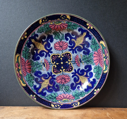 Vintage Antique 1920s Royal Doulton Islamic Design Plate Decorative Blue Design